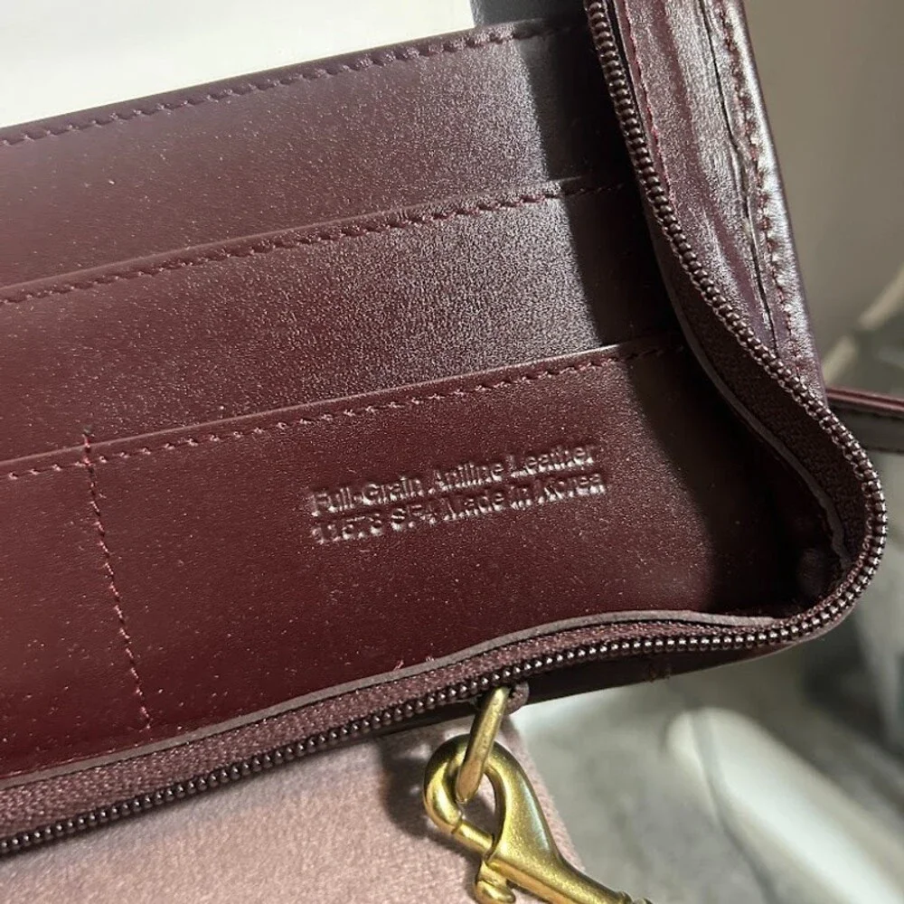 Franklin Covey Leather Briefcase Bag in Dark Brown